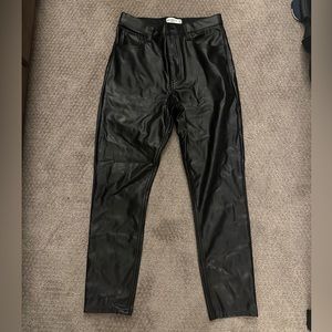 Skinny high rise faux leather pant